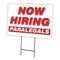 Signmission Now Hiring Paralegals Yard Sign & Stake outdoor plastic coroplast window, C-1216-DS-PARALEGALS C-1216-DS-PARALEGALS - alternate 1